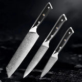Akarui (あかるい) Japanese Santoku Chef Knife with Ebony Handle