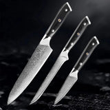 Akarui (あかるい) Japanese Santoku Chef Knife with Ebony Handle