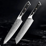Akarui (あかるい) Japanese Santoku Chef Knife with Ebony Handle