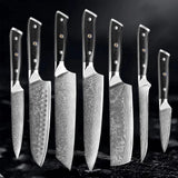 Akarui (あかるい) Japanese Santoku Chef Knife with Ebony Handle