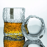 Handcrafted Edo Kiriko Whisky Glass with Crumple Pattern - Authentic Japanese Artistry