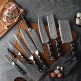 Akarui (あかるい) Japanese Santoku Chef Knife with Ebony Handle