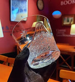 Handcrafted Japanese "Mount Fuji" Cut-Glass Tumbler