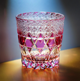 Edo Kiriko Handcrafted Emerald Fluorite Whisky Glass – A Verdant Glimmer of Radiance