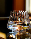 Ultra-Thin Ribbed Glass Whiskey Tumblers | Handcrafted Lead-Free Tasting Set