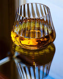Ultra-Thin Ribbed Glass Whiskey Tumblers | Handcrafted Lead-Free Tasting Set