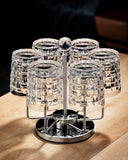 The Vanguard Carousel | Luxury Rotating Crystal Whiskey Connoisseur Suite