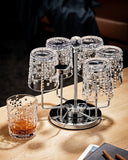 The Vanguard Carousel | Luxury Rotating Crystal Whiskey Connoisseur Suite
