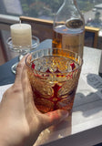 Japanese Edo Kiriko "Cross" Whiskey Glass