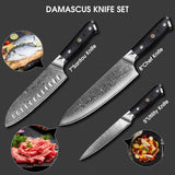 Akarui (あかるい) Japanese Santoku Chef Knife with Ebony Handle