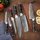 Akarui (あかるい) Japanese Santoku Chef Knife with Ebony Handle