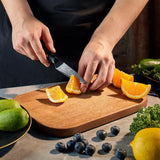 Akarui (あかるい) Japanese Santoku Chef Knife with Ebony Handle
