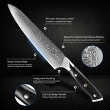 Akarui (あかるい) Japanese Santoku Chef Knife with Ebony Handle