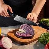 Akarui (あかるい) Japanese Santoku Chef Knife with Ebony Handle