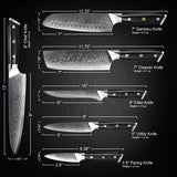Akarui (あかるい) Japanese Santoku Chef Knife with Ebony Handle