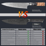 SAKUTO (作東) Japanese Damascus Steel Kitchen Knife Set With Resin Handle