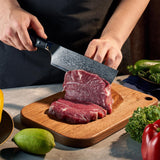 Akarui (あかるい) Japanese Santoku Chef Knife with Ebony Handle