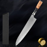 SAKUTO (作東) Japanese Damascus Steel Kitchen Knife Set With Resin Handle