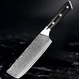 Akarui (あかるい) Japanese Santoku Chef Knife with Ebony Handle