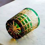 Edo Kiriko Handcrafted Diamond Amber Whisky Glass – A Jewel of Japanese Craftsmanship