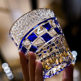 Edo Kiriko Handcrafted Sapphire Motif Whisky Glass – A Deep Dive into Luminous Elegance
