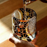 Edo Kiriko Handcrafted Night Jewel Whisky Glass – A Glimmer of Midnight Majesty