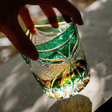 Edo Kiriko Handcrafted Lepidoptera Whisky Glass – A Flutter of Elegance in Crystal