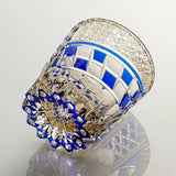 Edo Kiriko Handcrafted Sapphire Motif Whisky Glass – A Deep Dive into Luminous Elegance