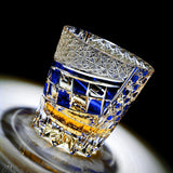 Edo Kiriko Handcrafted Sapphire Motif Whisky Glass – A Deep Dive into Luminous Elegance