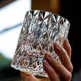 Edo Kiriko Handcrafted Celestial Whisky Glass – A Cosmos Reflected in Crystal