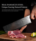SAKUTO (作東) Japanese Damascus Steel Kitchen Knife Set With Coloured Black Handle