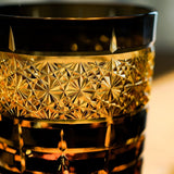 Edo Kiriko Handcrafted Diamond Amber Whisky Glass – A Jewel of Japanese Craftsmanship