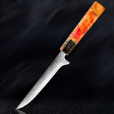 SAKUTO (久拓) Japanese Damascus Steel Kitchen Knife With Coloured Octagonal Handle