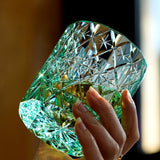 Edo Kiriko Handcrafted Celestial Whisky Glass – A Cosmos Reflected in Crystal