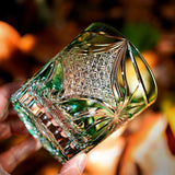 Edo Kiriko Handcrafted Lepidoptera Whisky Glass – A Flutter of Elegance in Crystal