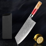 SAKUTO (作東) Japanese Damascus Steel Kitchen Knife Set With Resin Handle