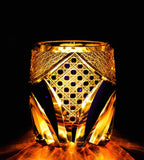 The "Golden Armor" Edo Kiriko Samurai Whiskey Glass