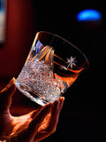 Handcrafted Japanese "Mount Fuji" Cut-Glass Tumbler