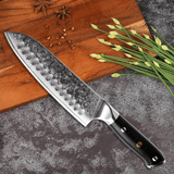 Akarui (あかるい) Japanese Santoku Chef Knife with Ebony Handle