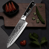 Akarui (あかるい) Japanese Santoku Chef Knife with Ebony Handle