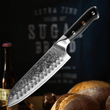 Akarui (あかるい) Japanese Santoku Chef Knife with Ebony Handle
