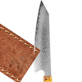 Kiritsuke ( きりつけ) Japanese Knife Damascus Steel with Coloured Ebony Handle