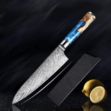 SAKUTO (作東) Japanese Damascus Steel Kitchen Knife Set With Resin Handle