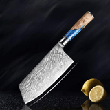 SAKUTO (作東) Japanese Damascus Steel Kitchen Knife Set With Resin Handle