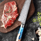 SAKUTO (作東) Japanese Damascus Steel Kitchen Knife Set With Resin Handle